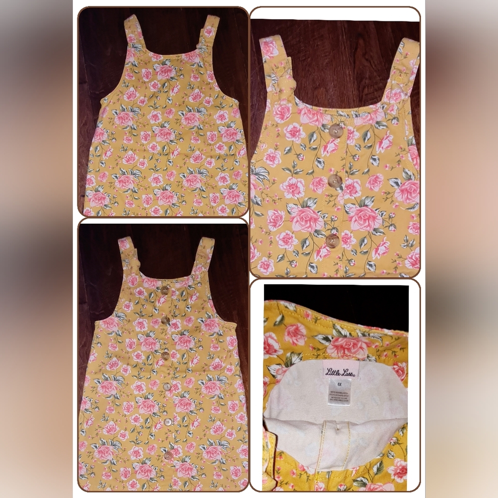 floral Jumper jean dress